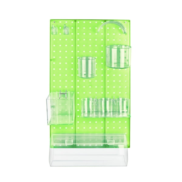 Azar Displays 10-Piece Green Pegboard Organizer Kit with 1 Panel and Accessory 900940-GRE - main